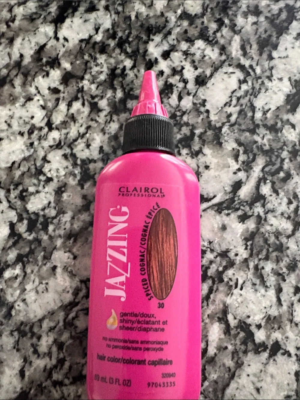 Jazzing, Clairol professional hair, color spiced cognac